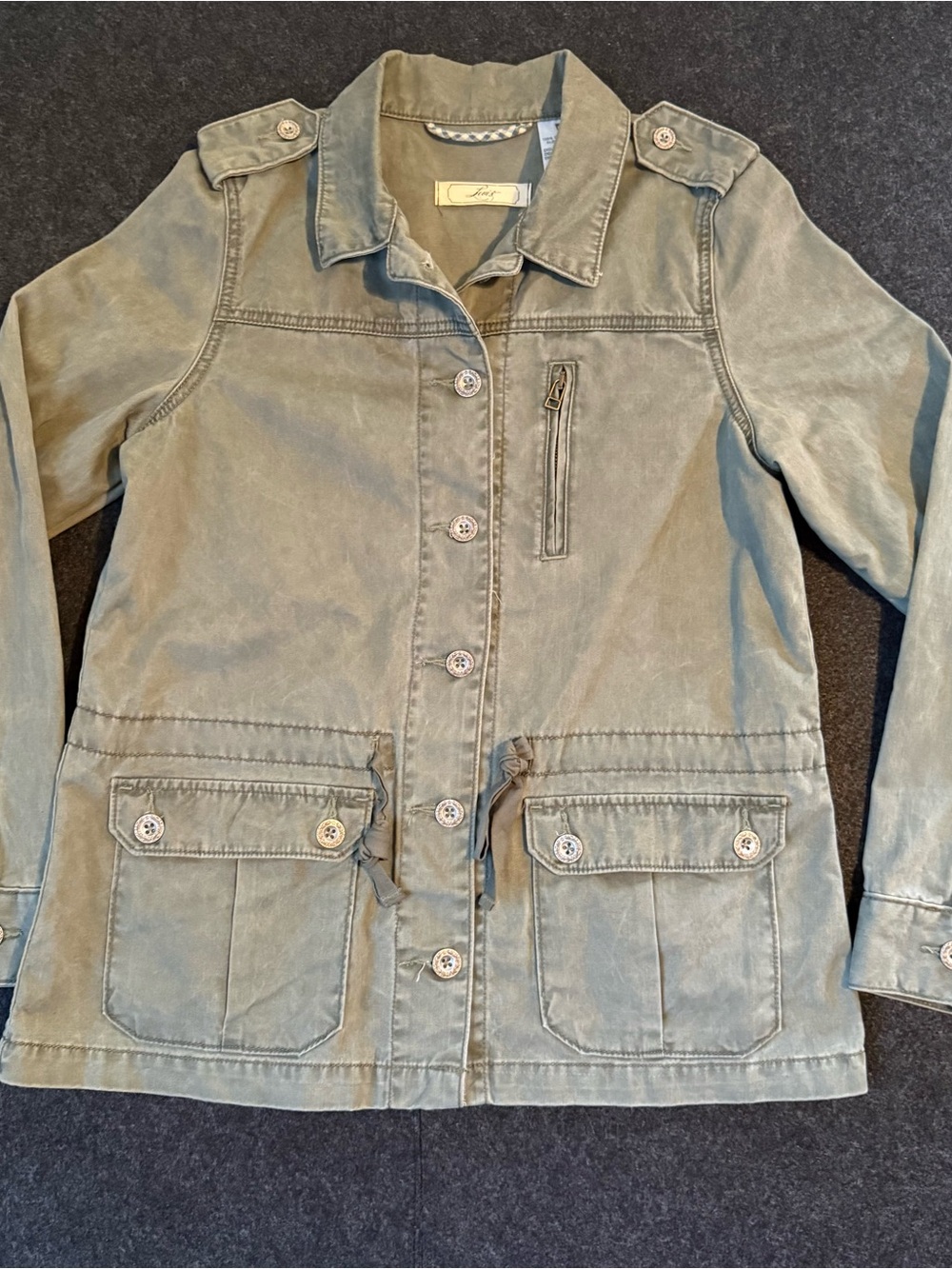 Levi's Women's Olive Utility Jacket with Front Pockets